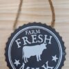 Farmhouse Bottle Cap Wall Decor - Farm Fresh Milk Sign