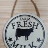 Farmhouse Bottle Cap Wall Decor - Farm Fresh Milk Sign - Image 2