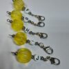 Crochet Hook Minders - Yellow Faceted Glass Bead