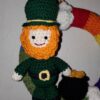 10 inch Crochet St Patricks Day Wreath with Leprachaun - Image 2
