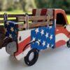 Americana Decor Wood Truck - Image 3