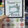 Refillable 5x8 Junior Legal Pad Folio - Sewing Themed