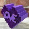 Tumbling Tower Blocks heart - Purple - Image 2