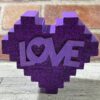 Tumbling Tower Blocks heart - Purple