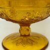 Vintage Tiara Indiana Glass Amber Gold Daisy Fairy Lamp Light Candle Holder 2pc - Image 5