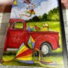 Red Truck LOVE themed altered composition notebook - Image 12