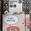 Adorable Half-Sized Composition Notebook with 'Hello Darling' Cover - Image 13