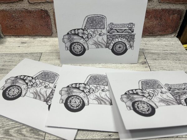 Zendoodle Classic Truck Blank Note Cards - Image 3