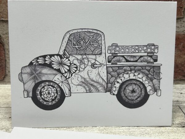 Zendoodle Classic Truck Blank Note Cards