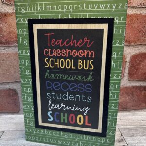 School-Themed Junior Legal Pad Holder (Chalkboard)