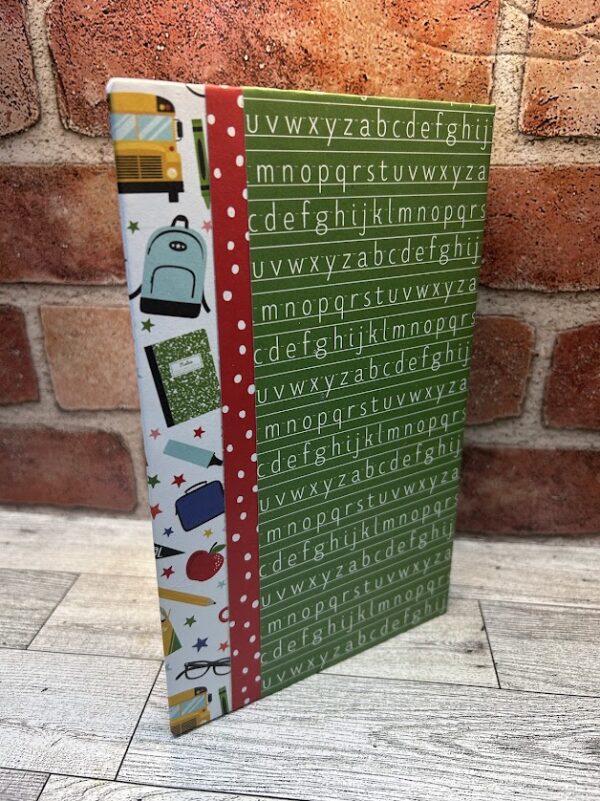 School-Themed Junior Legal Pad Holder (Chalkboard) - Image 3