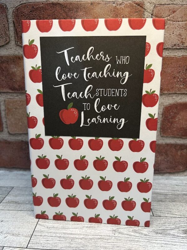 School-Themed Junior Legal Pad Holder (Apple)